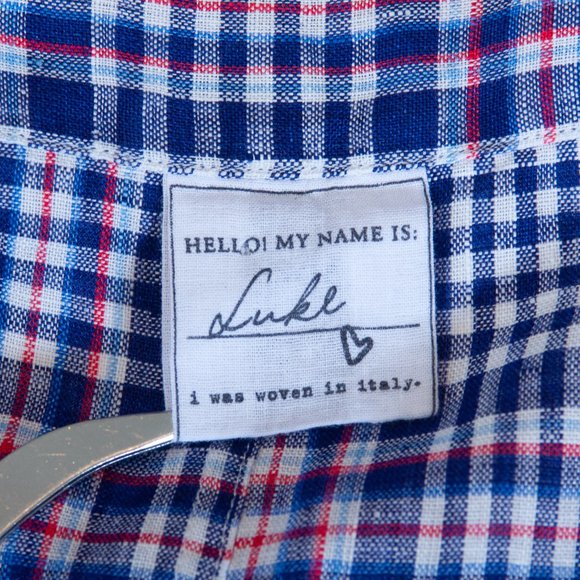 Frank & Eileen Blue Plaid Luke Linen Shirt - Picture 3 of 4